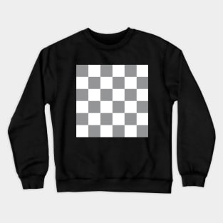 Gray and white checkerboard print Crewneck Sweatshirt